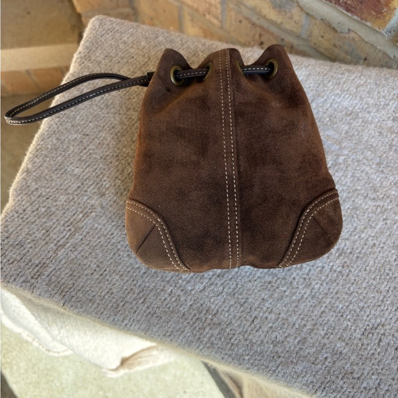 Coach Brown Suede Toiletry Bag - Picture 1 of 7